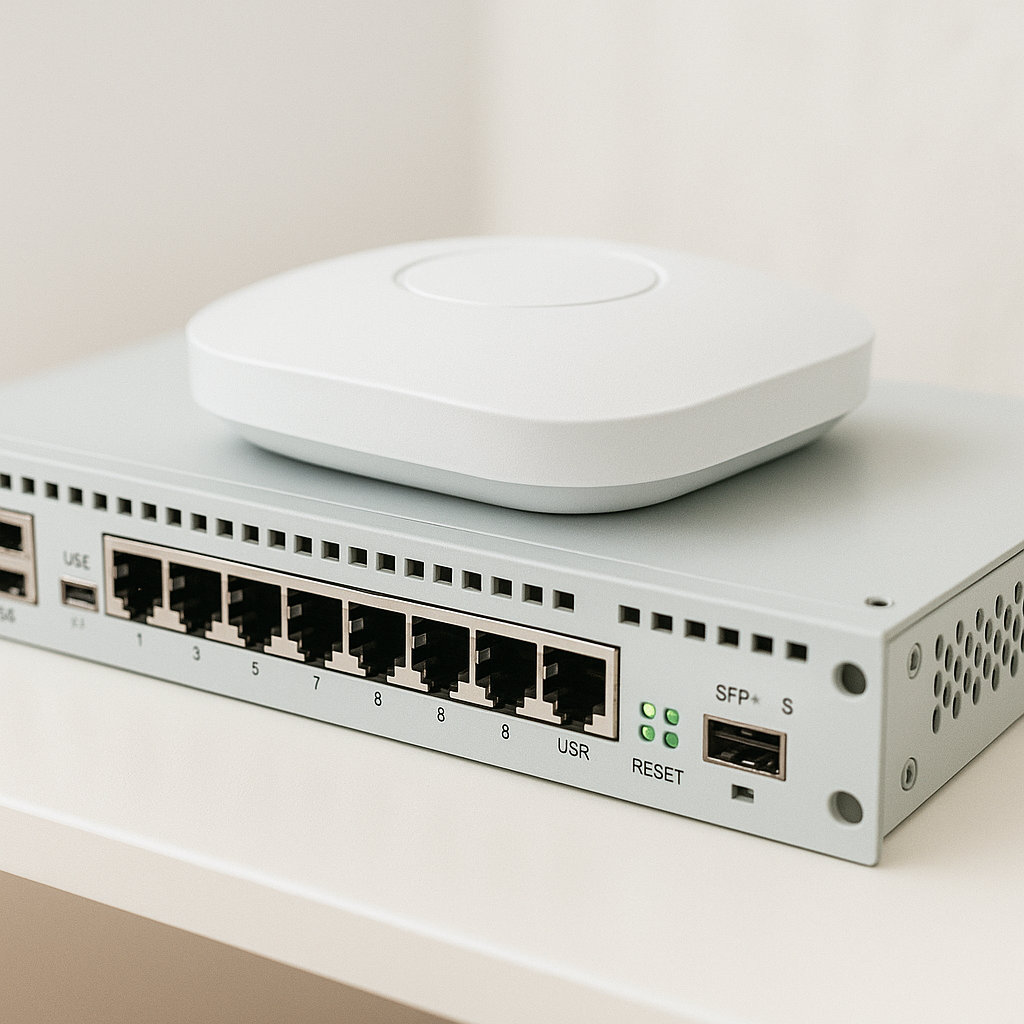 Router a na něm položený WiFi AP